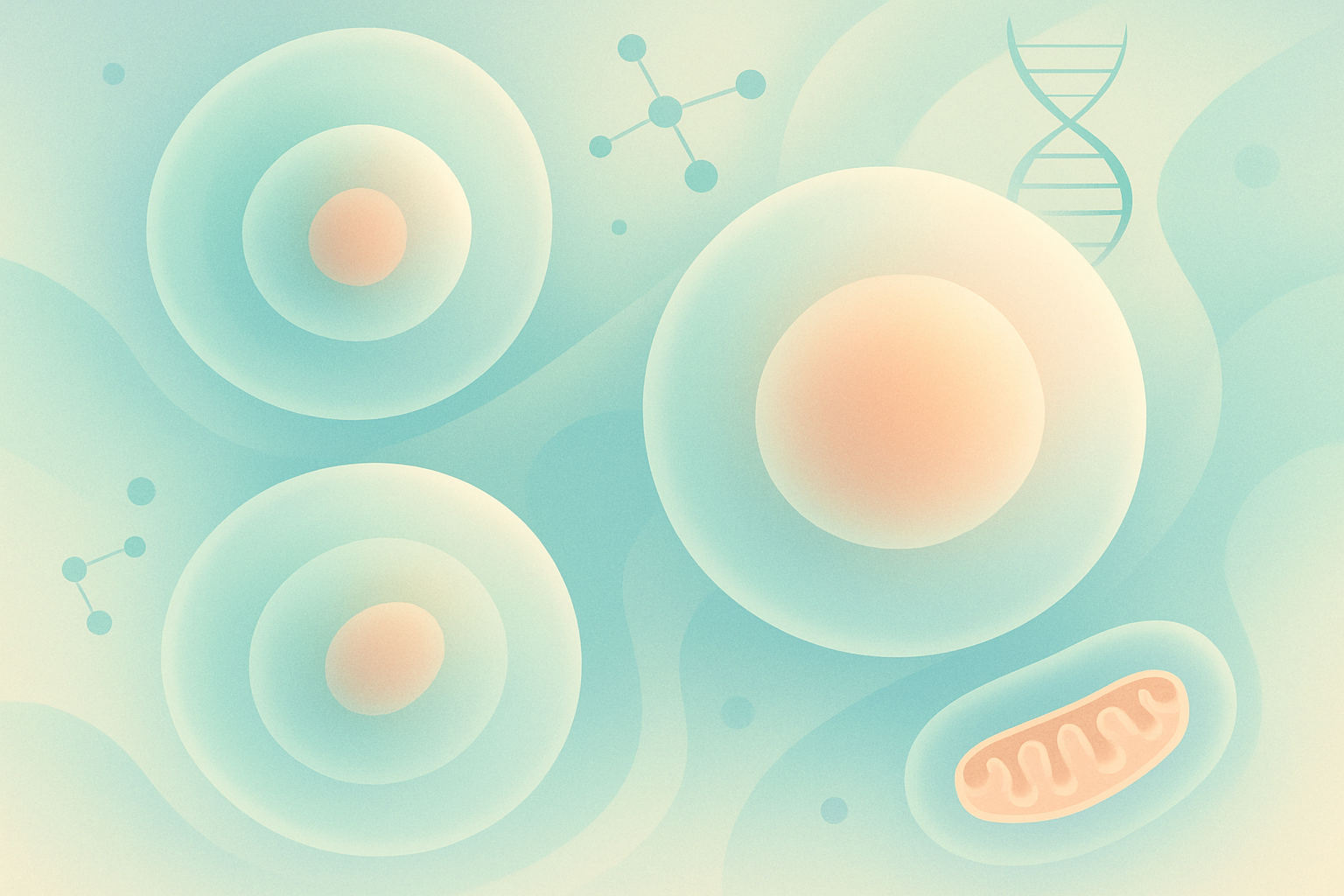 modern but soft depiction of cellular health